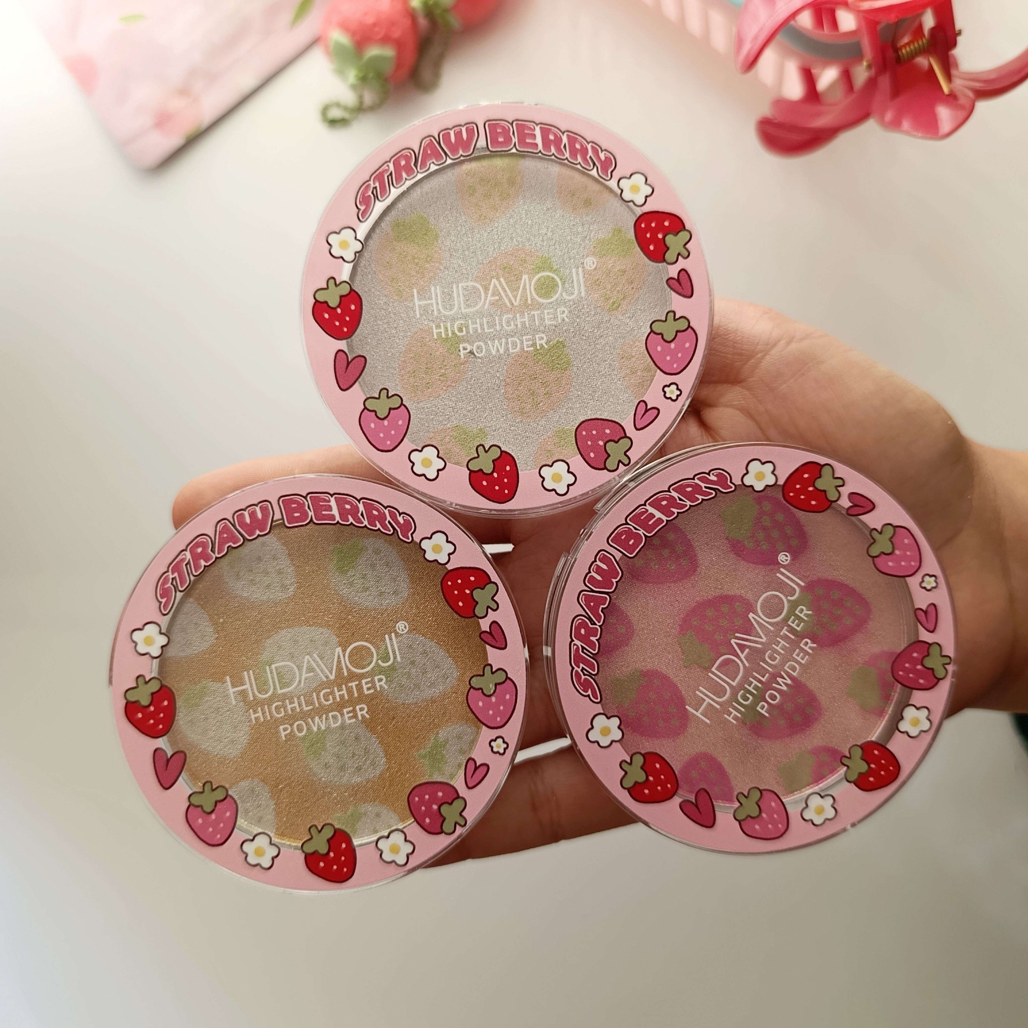 پالت هایلایتر توت فرنگی هدی موجی